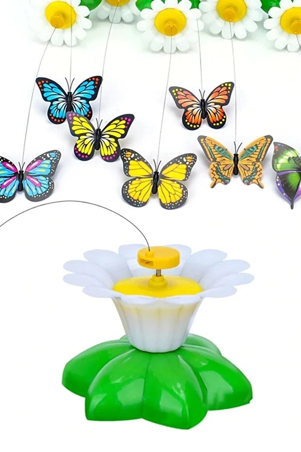 Interactif Rotating Butterfly Chat Jouet Battery Operated Moving Chat Tea