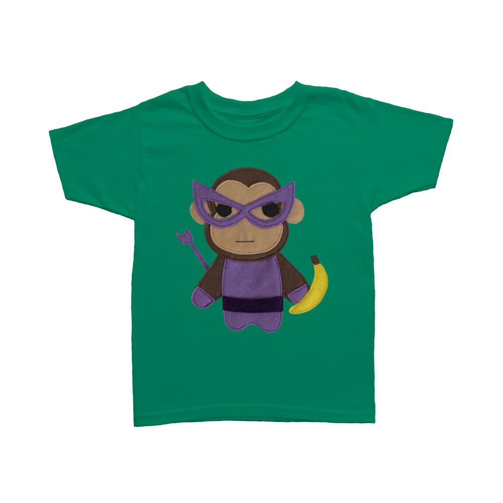 T-shirt Super Héros Enfant - Équipe Super Animaux - Singe Banane