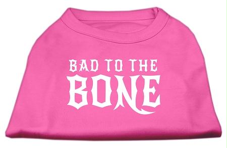Mirage Animal Products 51-128 SMBPK Bad to le Bone T-shirt Chien Rose Fluo