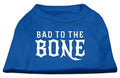 T-shirt Chien Bad to the Bone Bleu XL