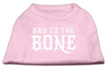T-shirt Chien Bad to the Bone Rose Clair XL