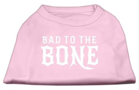 T-shirt Chien Bad to the Bone Rose Clair XL