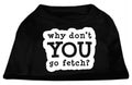 Mirage Animal Products 51-142 SMBK You Go Fetch Screen Print Shirt Black