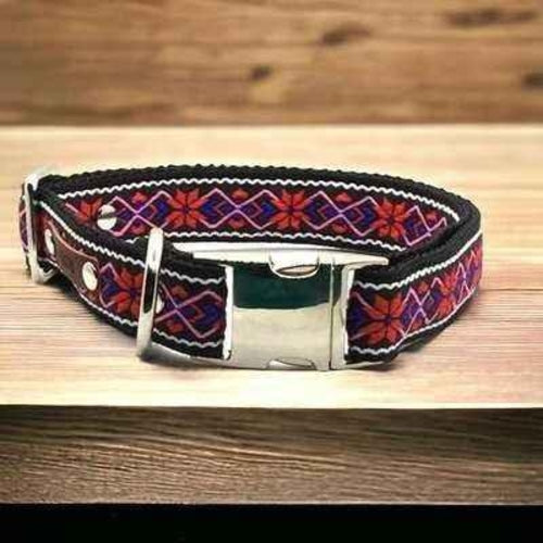 Collier en coton personnalisé pour grands chiens