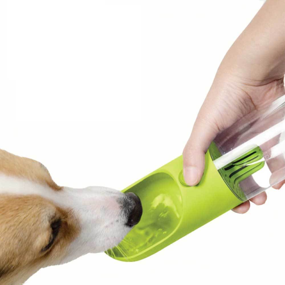 Bouteille d'eau portable pour animaux 380ml avec filtre