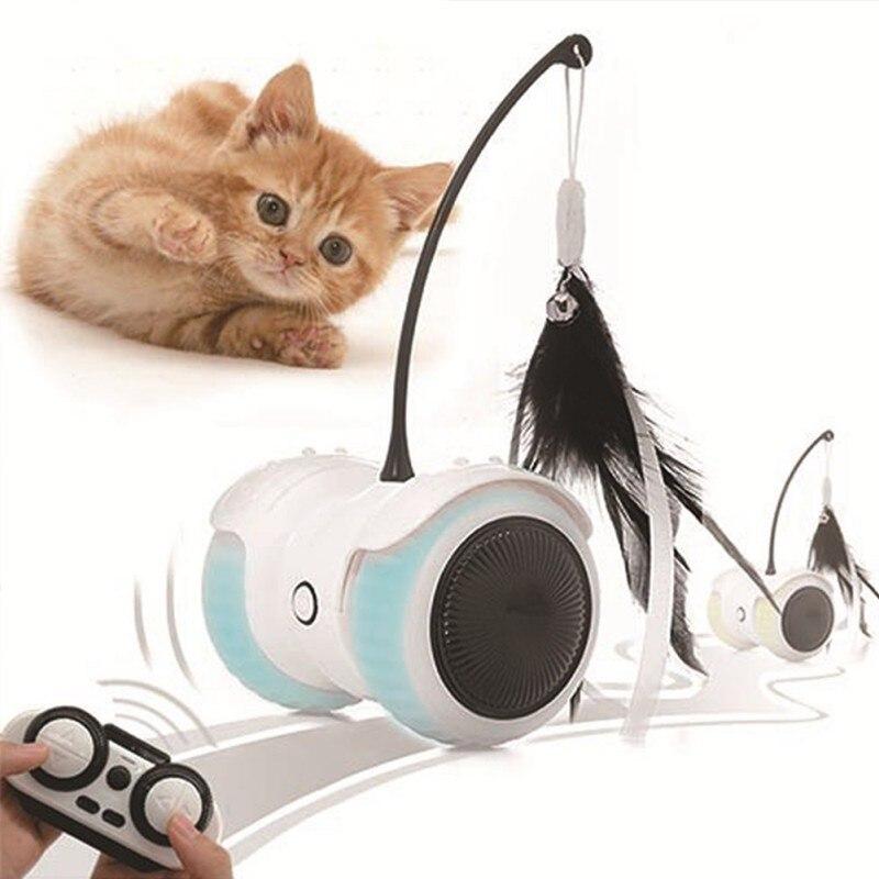 Jouet interactif lumineux pour chat avec télécommande
