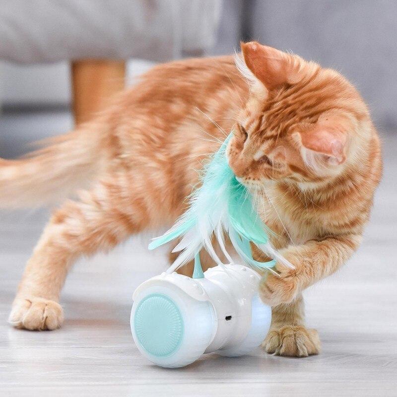 Jouet interactif lumineux pour chat avec télécommande
