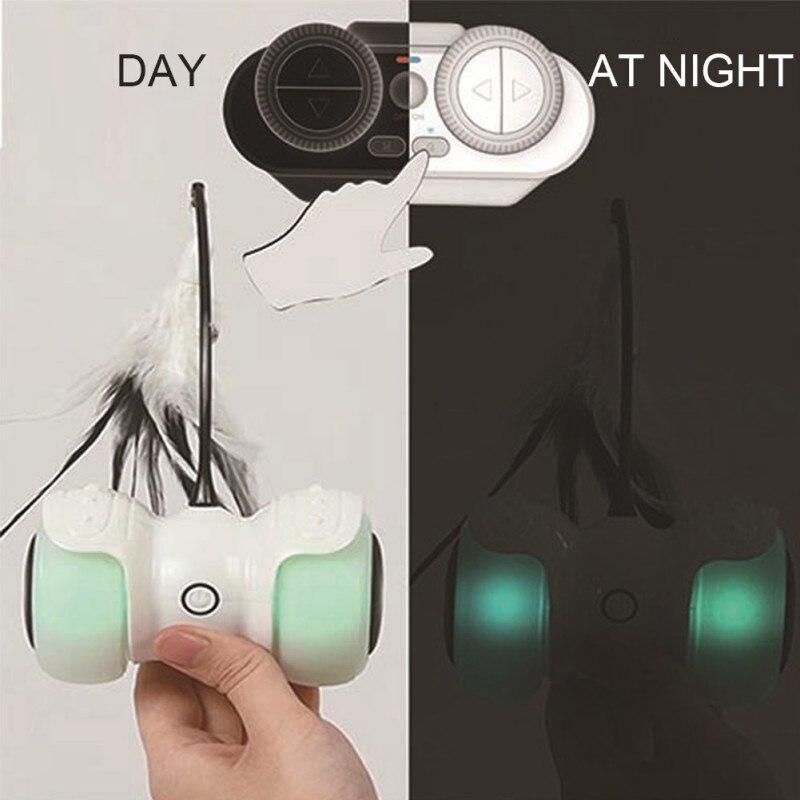 Jouet interactif lumineux pour chat avec télécommande