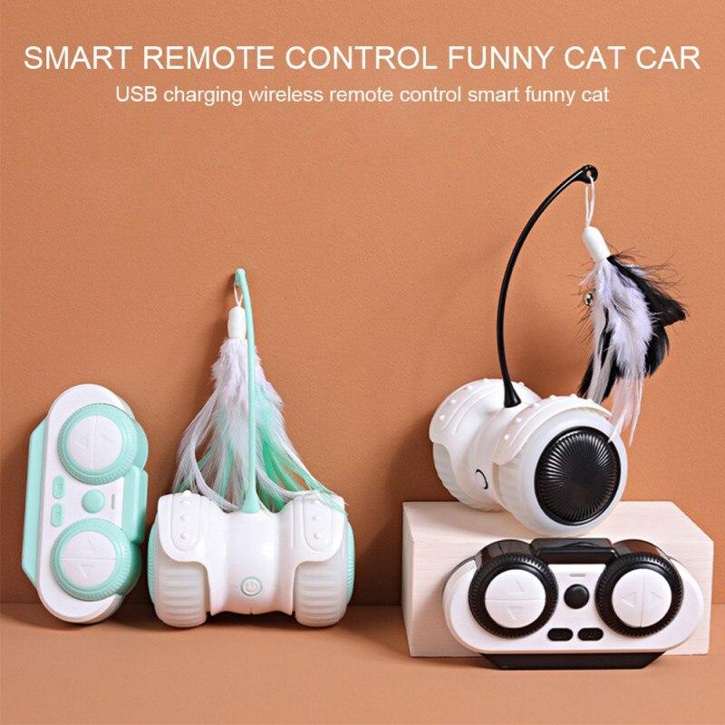 Jouet interactif lumineux pour chat avec télécommande