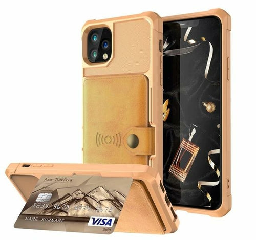 360 Protection Magnetic Leather Wallet Armor Case pour iPhone