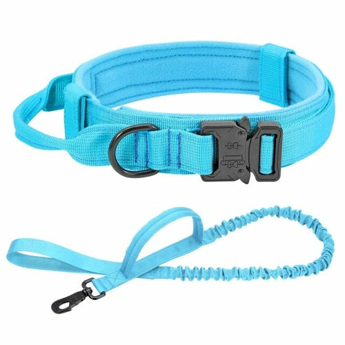 Military Tactical Chien Collier Animal Bungee Laisse Résistant Nylon Animal