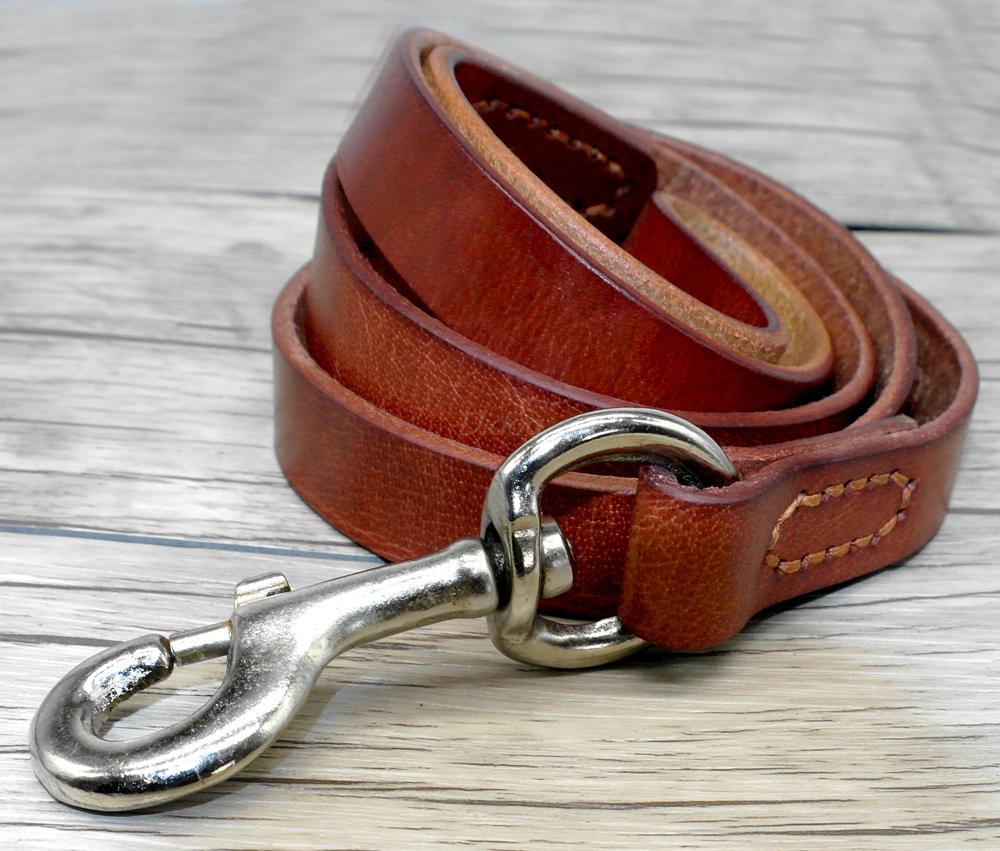 Collier et Laisse en Cuir pour Chien