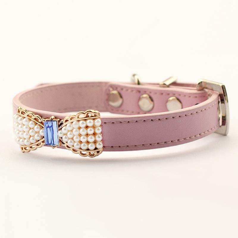 Collier pour chien avec nœud perlé Princess