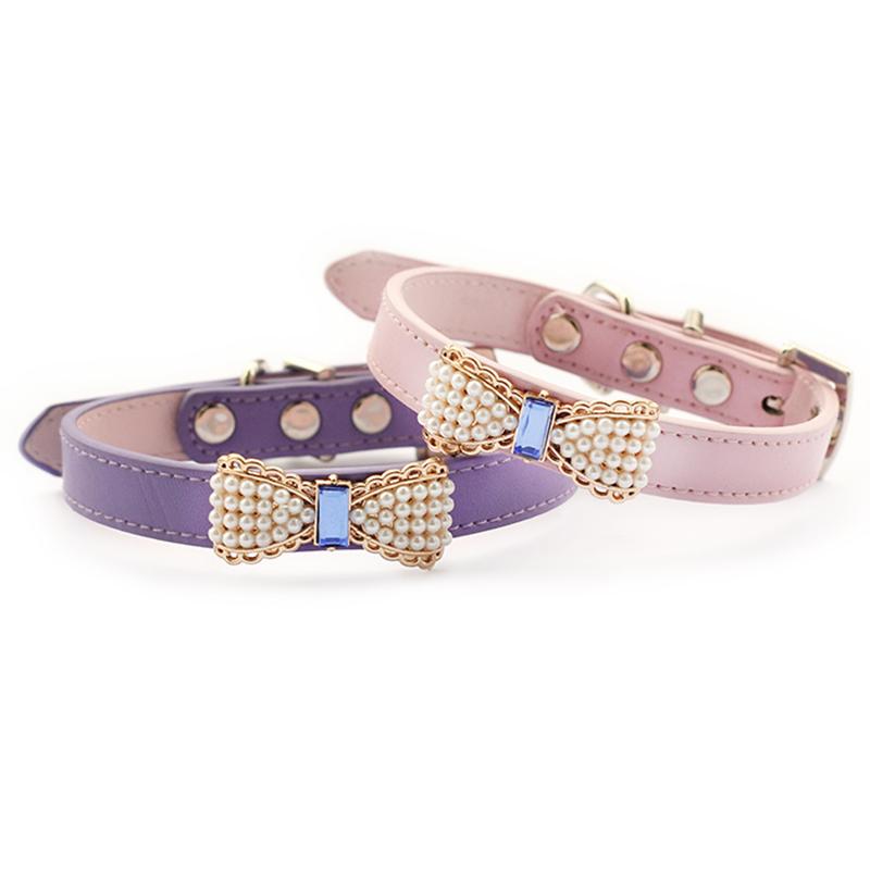 Collier pour chien avec nœud perlé Princess