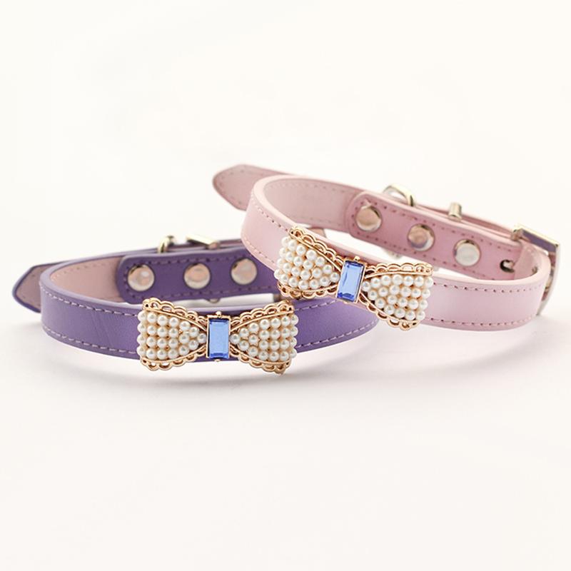 Collier pour chien avec nœud perlé Princess