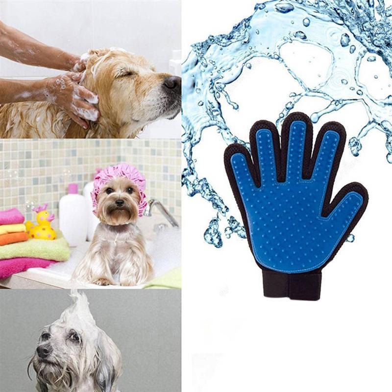 Gant de brosse à poils pour chien et chat