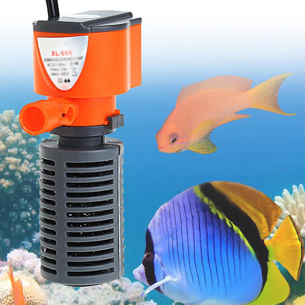 Filtre d'aquarium silencieux 3 en 1 avec pompe submersible