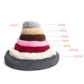 Lit apaisant pour chiens moyens et grands en peluche douce, rond