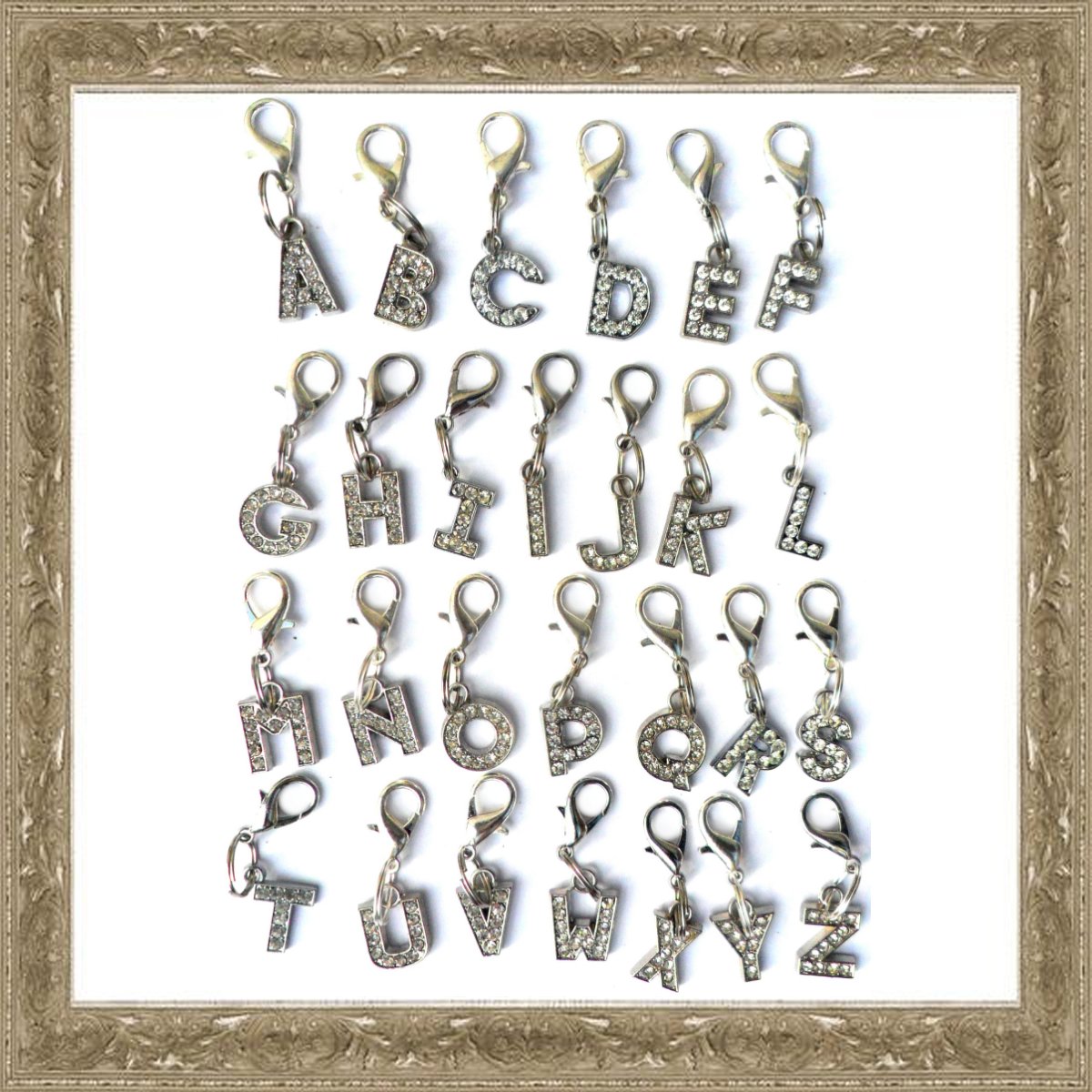 A-Z Crystal Letter Animal Charms